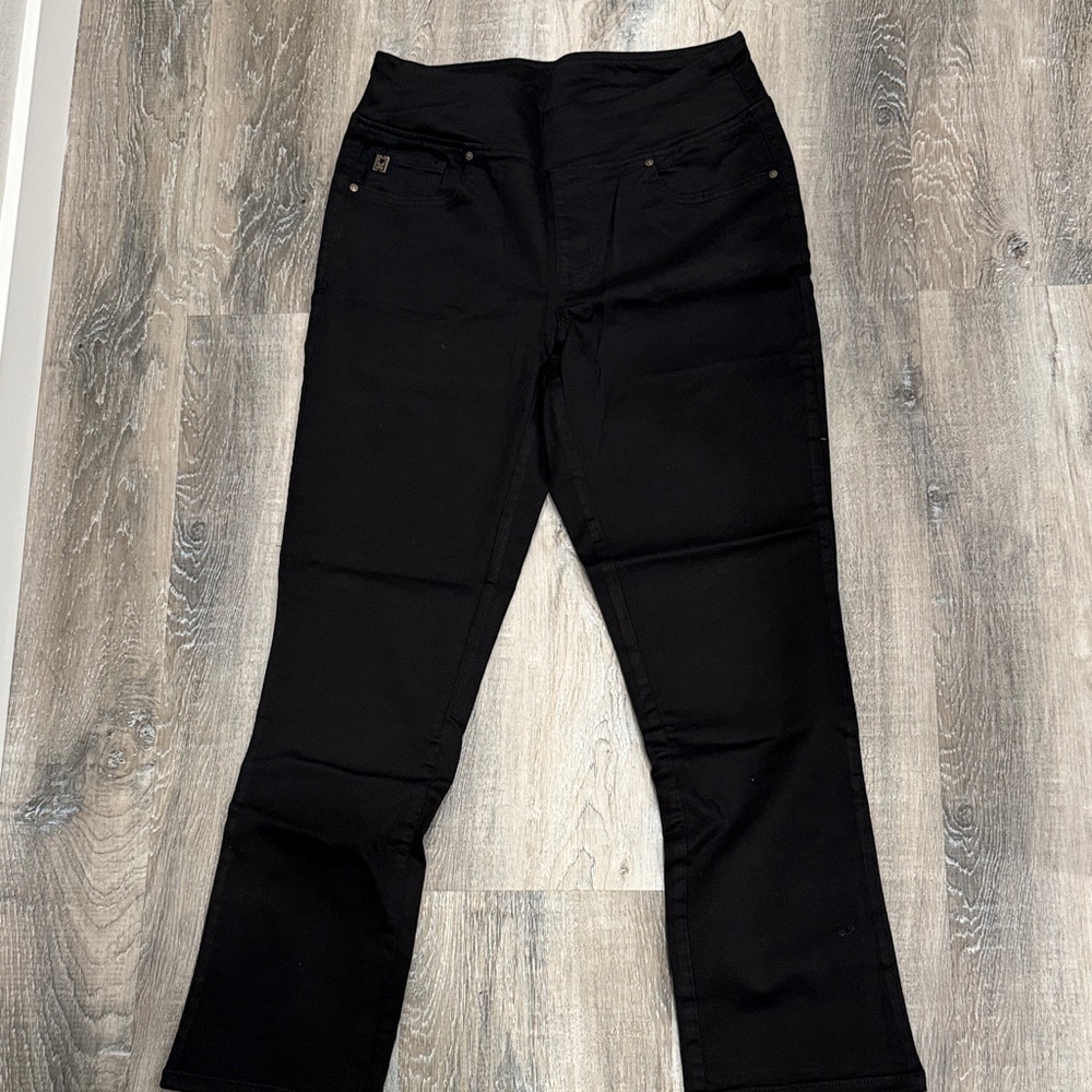NWT Belle Kim Gravel Black High-Waisted Pants sz 10t